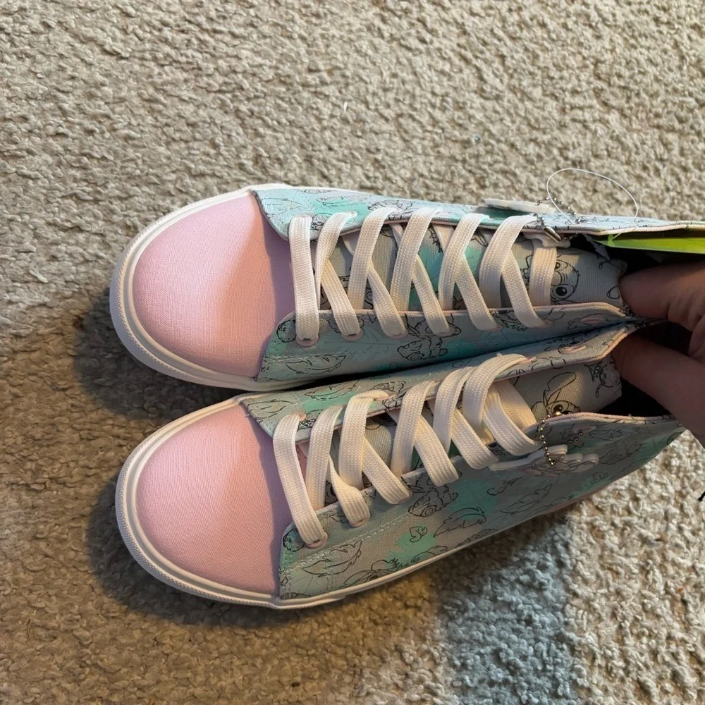 Disney Stitch Angel High Top Sneakers Shoes Sz 10